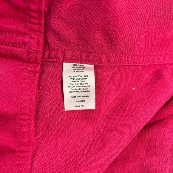Talbots Classic Denim Jacket w/ Ruffle Front - hot pink, SP - Picture 5 of 11